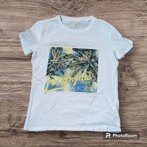 Guess White Los Angeles Tee Shirt